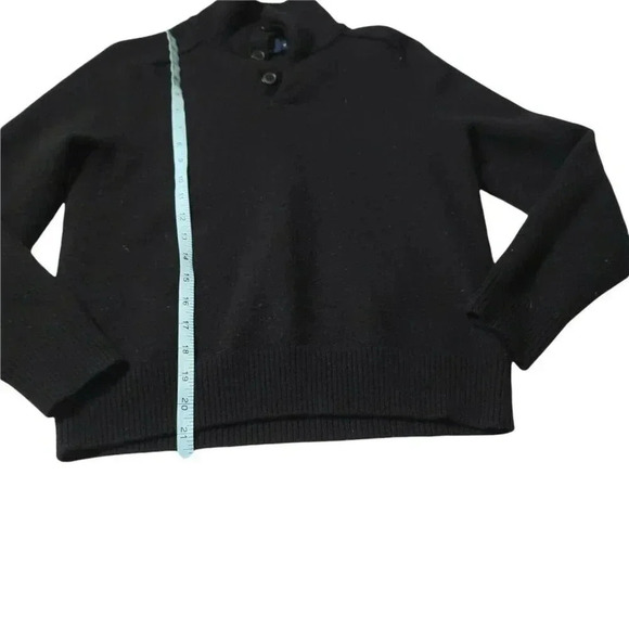 J. Crew Merino Wool size S Sweater Long Sleeve Black Cropped Pullover women's - Picture 5 of 9